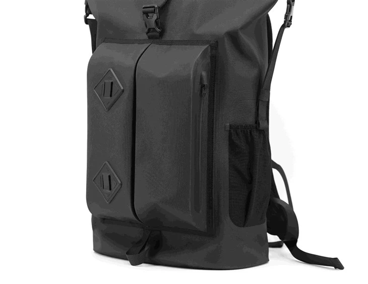 Black Roll Up Backpack Waterproof